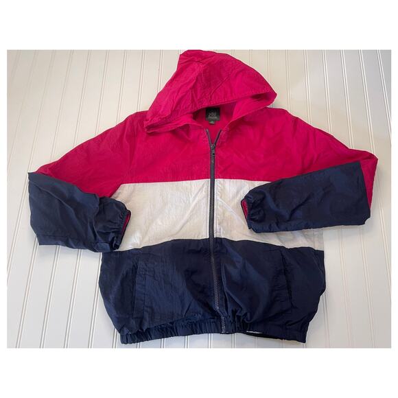 Wild Fable Color Block Full Zip Windbreaker Jacket Full Zip Hoodie Size Women XS - Picture 1 of 7